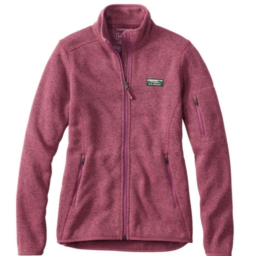 L.L.Bean Sweater Fleece Full-Zip Jacket Size Medium